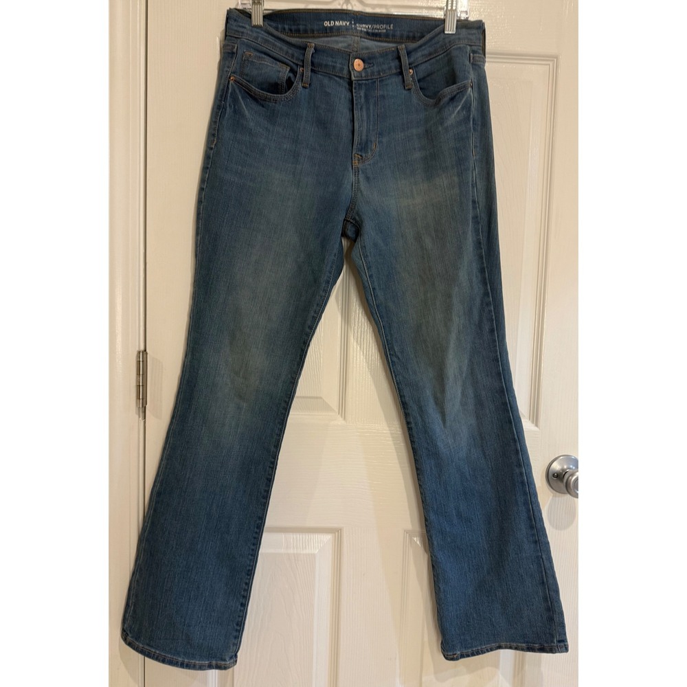 Old Navy Bootcut Jeans Dark Wash Denim Stretch Casual Womens Size‎ 8 Short